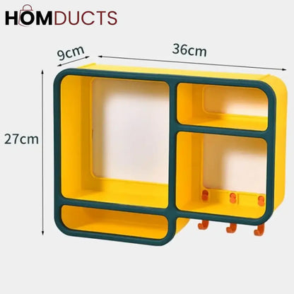 Simpls No-Drill Bathroom Shower Wall Mount Organizer - Versatile Storage Rack