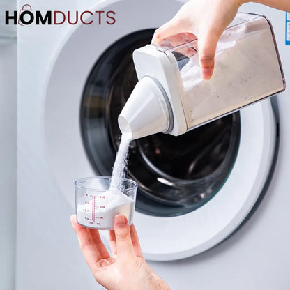 Smart Laundry Dispenser Set – Stackable Containers with Built-In precision Cup for Detergent & Softener