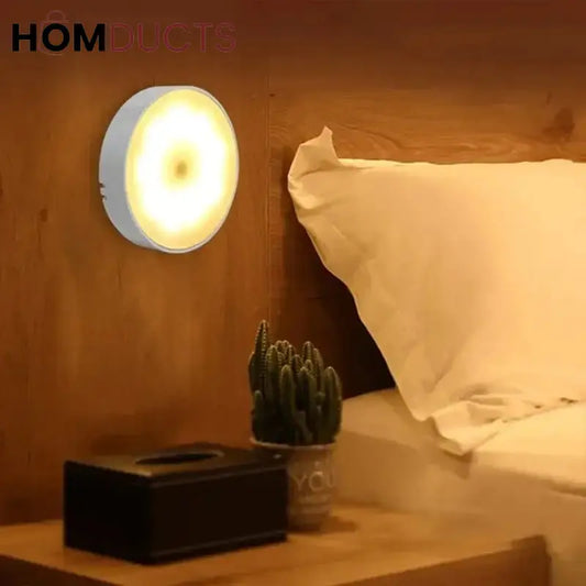 Smart Motion Sensor LED Night Light - USB Rechargeable for Bedroom, Hallway & Kitchen