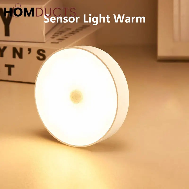 Smart Motion Sensor LED Night Light - USB Rechargeable for Bedroom, Hallway & Kitchen