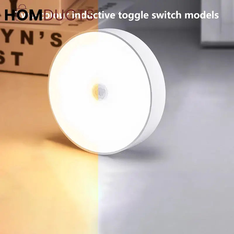 Smart Motion Sensor LED Night Light - USB Rechargeable for Bedroom, Hallway & Kitchen