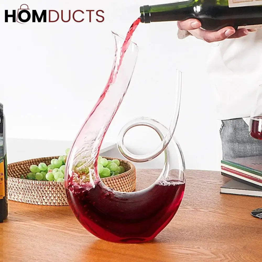 Snail-Shaped Glass Decanter | Elegant Beverage Server for Juices & More