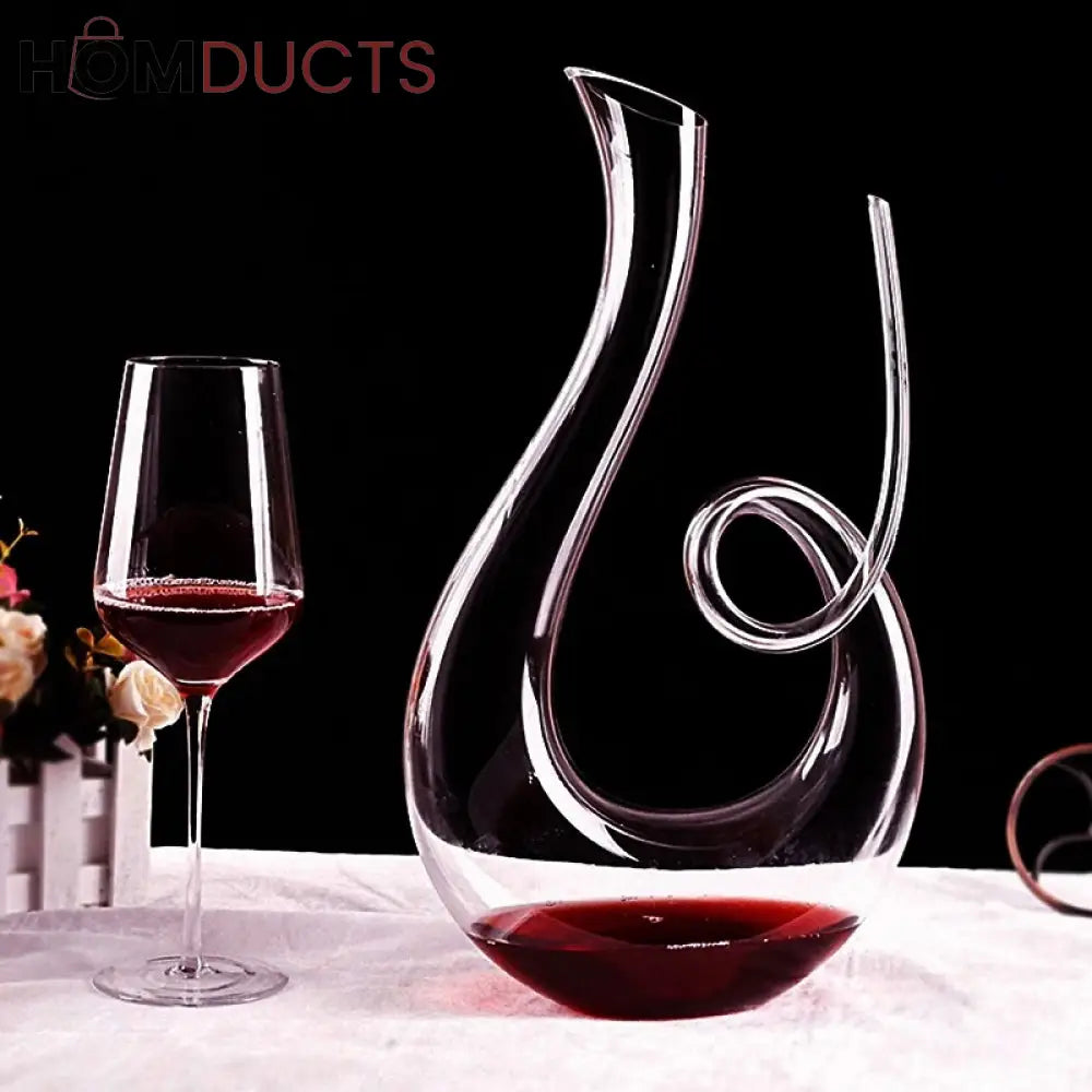 Snail-Shaped Glass Decanter | Elegant Beverage Server for Juices & More
