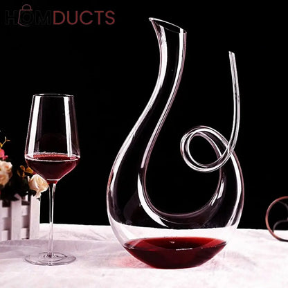 Snail-Shaped Glass Decanter | Elegant Beverage Server for Juices & More