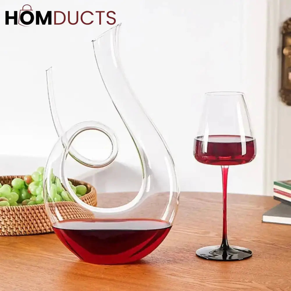 Snail-Shaped Glass Decanter | Elegant Beverage Server for Juices & More