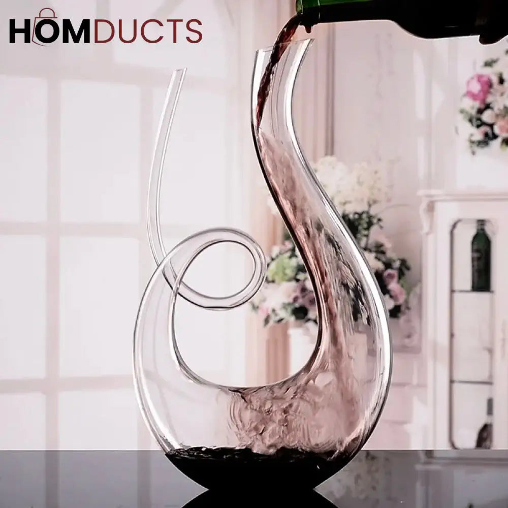 Snail-Shaped Glass Decanter | Elegant Beverage Server for Juices & More