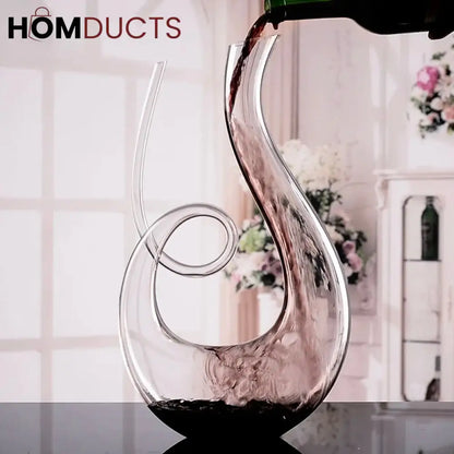 Snail-Shaped Glass Decanter | Elegant Beverage Server for Juices & More