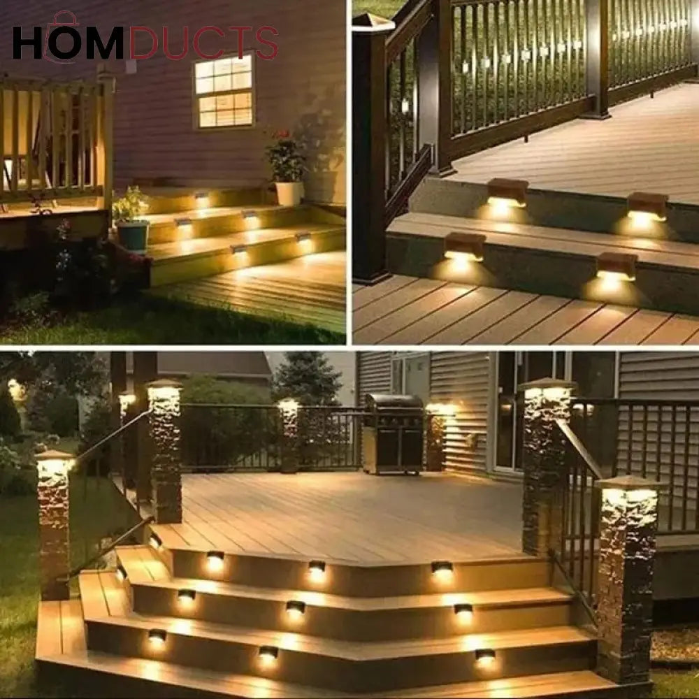 Solar Led Waterproof Light For Stairs And Outdoor (Pack Of 4)