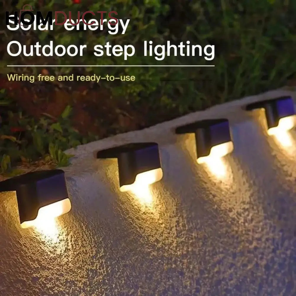 Solar Led Waterproof Light For Stairs And Outdoor (Pack Of 4)