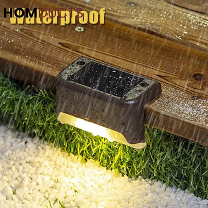 Solar Led Waterproof Light For Stairs And Outdoor (Pack Of 4)