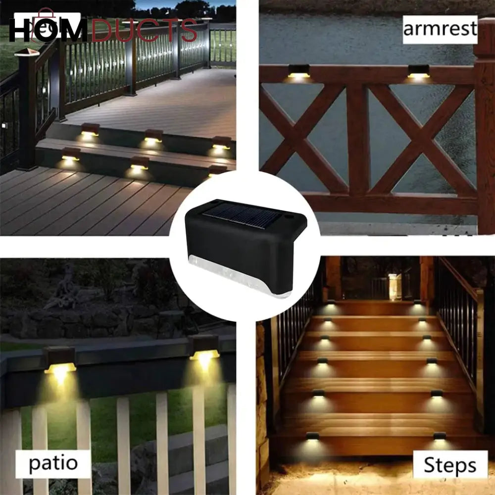 Solar Led Waterproof Light For Stairs And Outdoor (Pack Of 4)