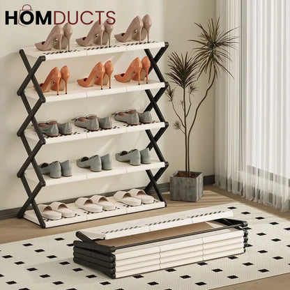 Space Saving Foldable Shoe Rack