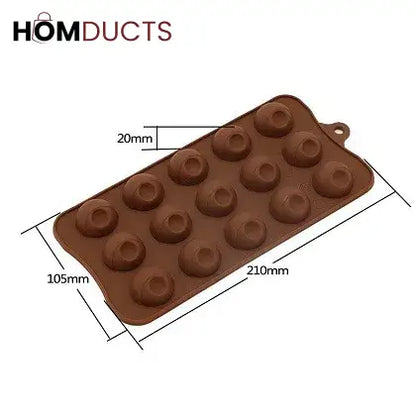 Spooky Eye Ball Silicone Chocolate Mold - 15 Cavity DIY Baking