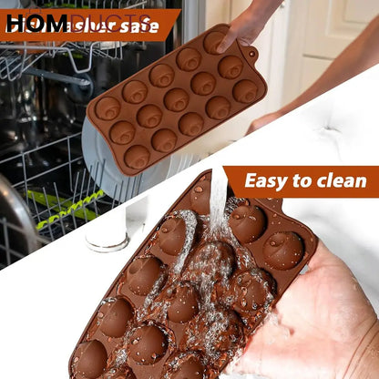 Spooky Eye Ball Silicone Chocolate Mold - 15 Cavity DIY Baking