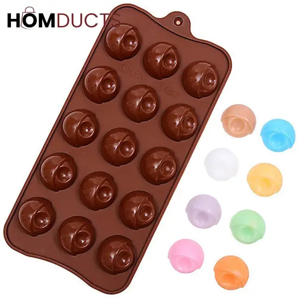 Spooky Eye Ball Silicone Chocolate Mold - 15 Cavity DIY Baking