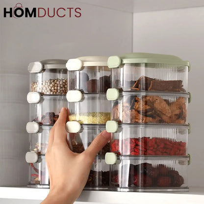 Stackable Kitchen Spice Organizer & Food Storage Box