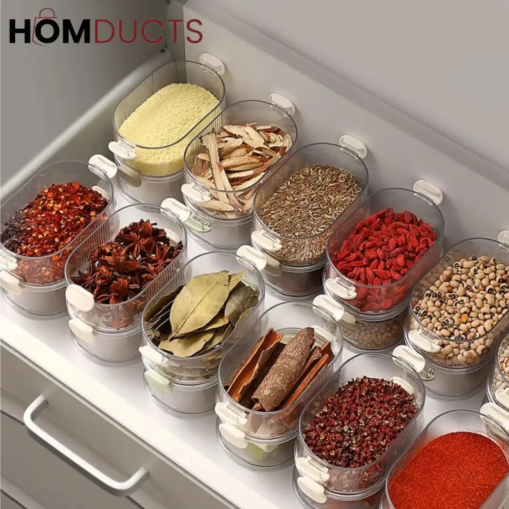 Stackable Kitchen Spice Organizer & Food Storage Box