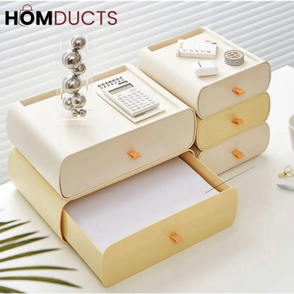 Stackable Pastel Drawer Organizer – Korean Minimal Aesthetic