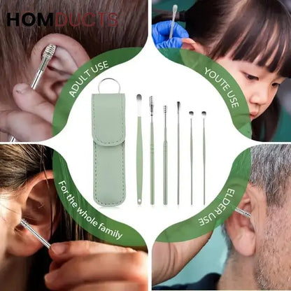Stainless Steel Ear Pick Set (6pcs)