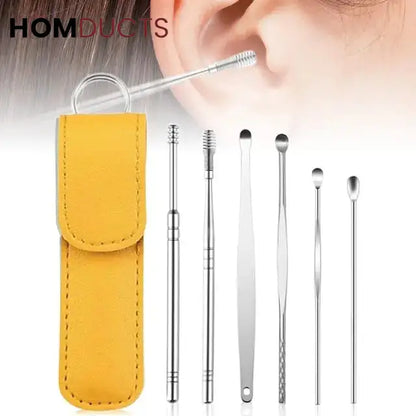 Stainless Steel Ear Pick Set (6pcs)
