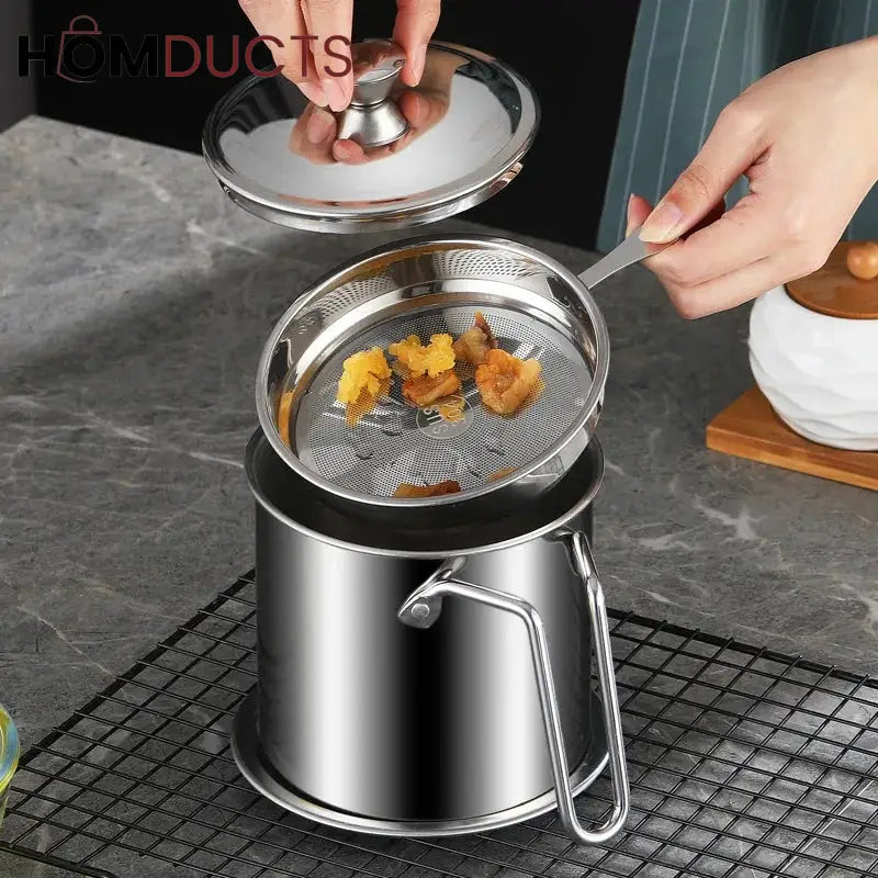 Stainless Steel Filter Oil Pot