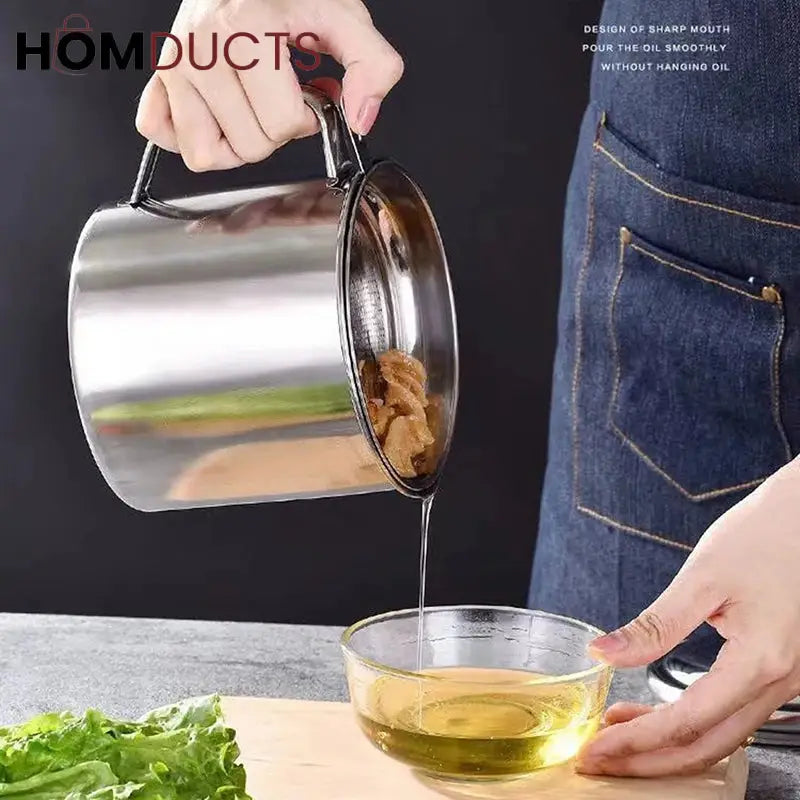 Stainless Steel Filter Oil Pot