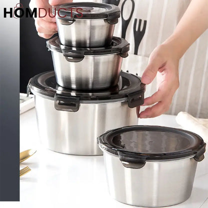 Stainless Steel Food Container Set (Premium Quality)