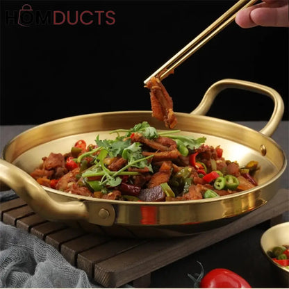 Stainless Steel Golden Wok