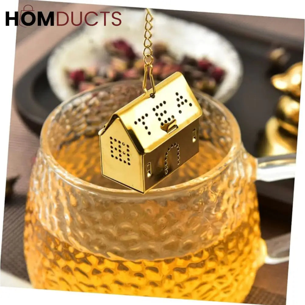 Stainless Steel House-Shaped Tea Infuser – Reusable Loose Leaf Tea Strainer