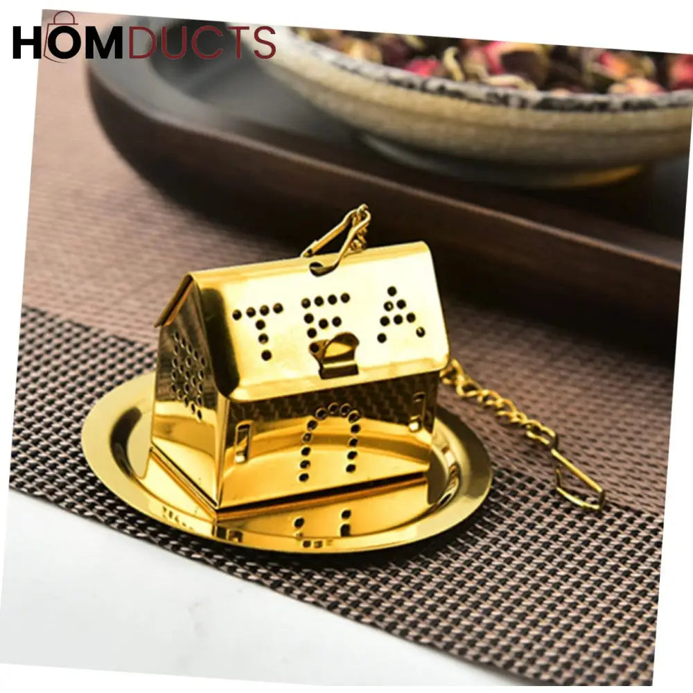 Stainless Steel House-Shaped Tea Infuser – Reusable Loose Leaf Tea Strainer