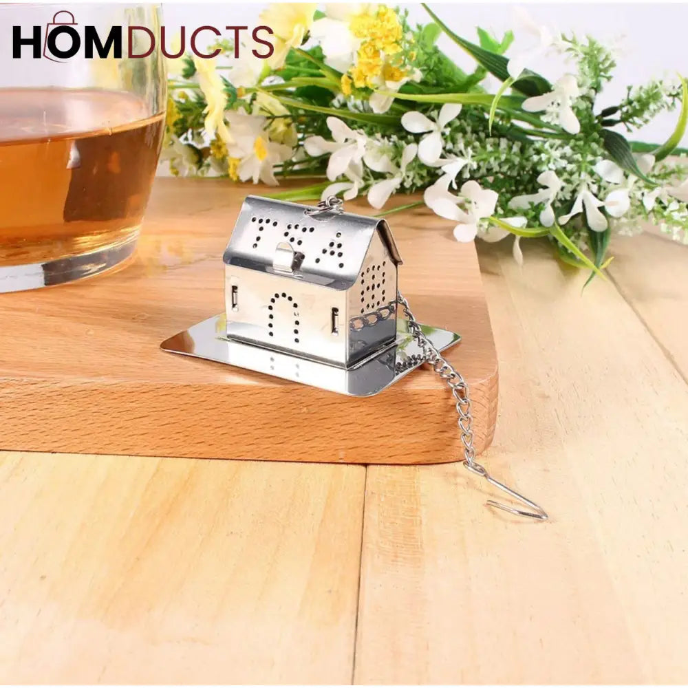 Stainless Steel House-Shaped Tea Infuser – Reusable Loose Leaf Tea Strainer