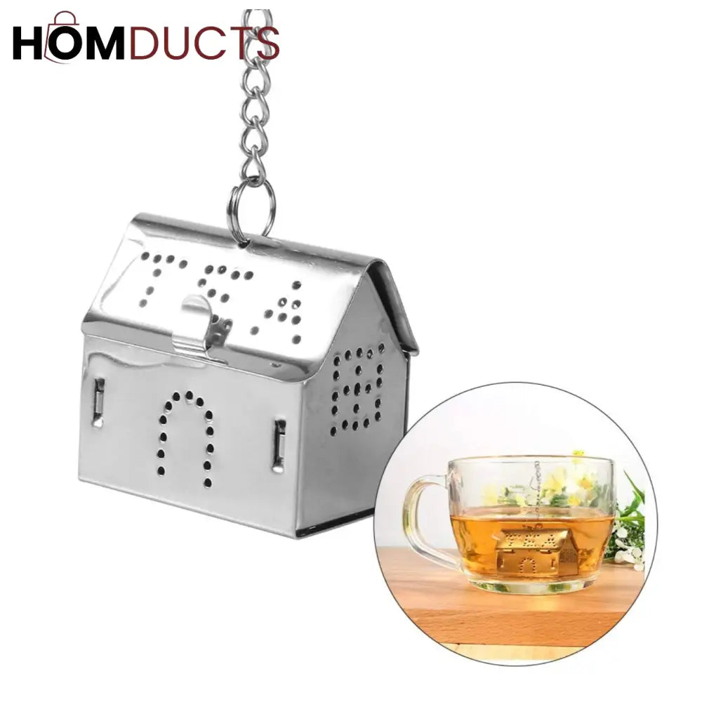 Stainless Steel House-Shaped Tea Infuser – Reusable Loose Leaf Tea Strainer