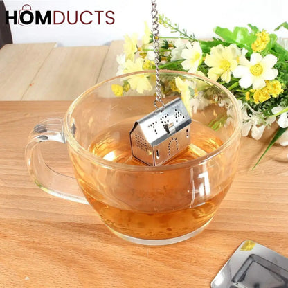 Stainless Steel House-Shaped Tea Infuser – Reusable Loose Leaf Tea Strainer
