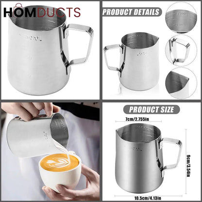 Stainless Steel Milk Frothing Pitcher 500ml