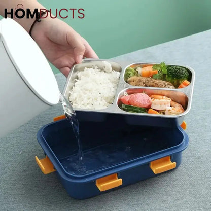 Stainless Steel Portable lunch Box (Heavy Quality)