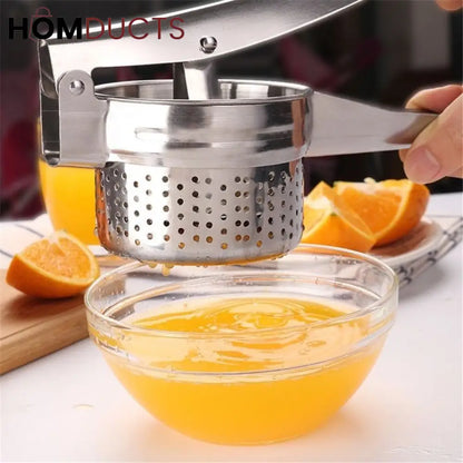 Stainless Steel Potato Masher And Manual Juicer Squeezer
