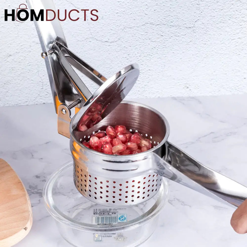 Stainless Steel Potato Masher And Manual Juicer Squeezer