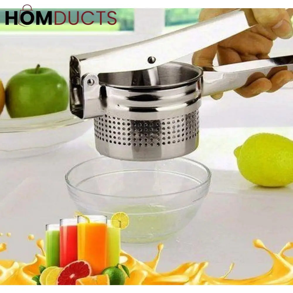 Stainless Steel Potato Masher And Manual Juicer Squeezer