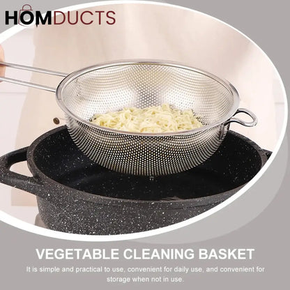 Stainless Steel Rice Strainer With handle