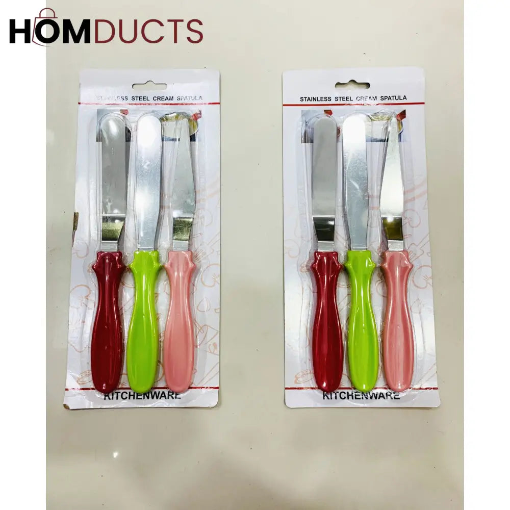 Stainless Steel Spatula For Cake (3pcs)