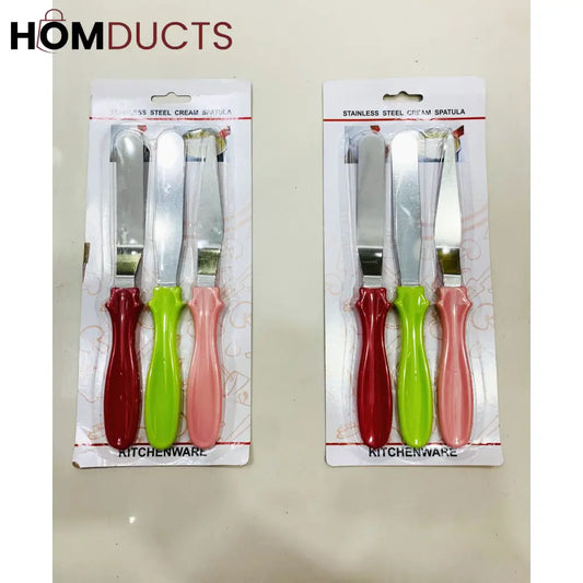 Stainless Steel Spatula For Cake (3pcs)