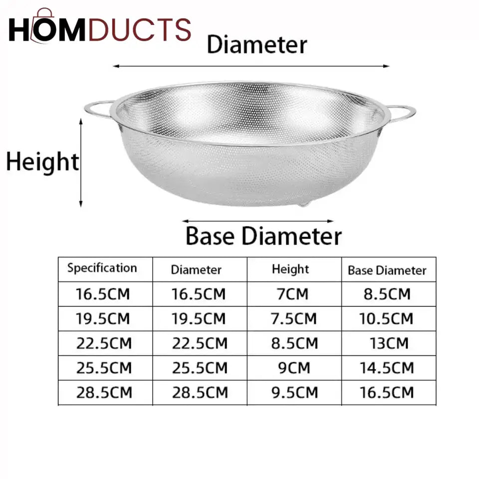 Stainless Steel Strainer Set (5pcs)