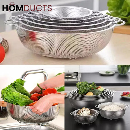 Stainless Steel Strainer Set (5pcs)