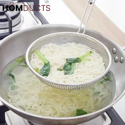 Stainless Steel Strainer With Wooden Handle (3pcs)