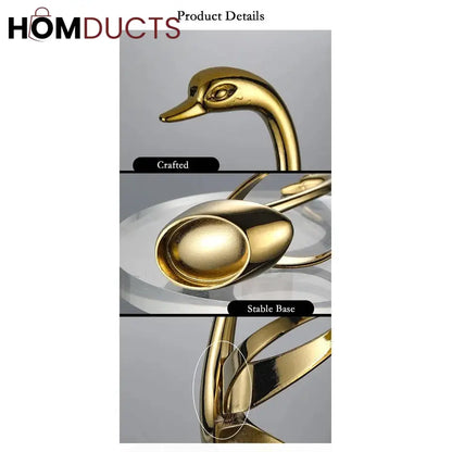 Stainless Steel Swan Shape Cutlery Holder