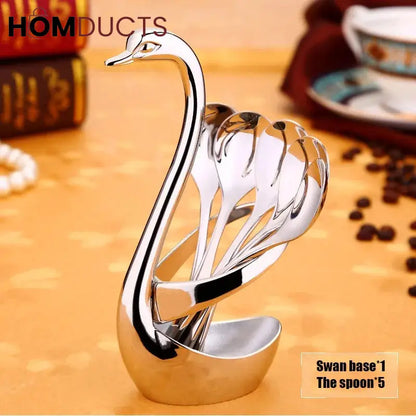 Stainless Steel Swan Shape Cutlery Holder