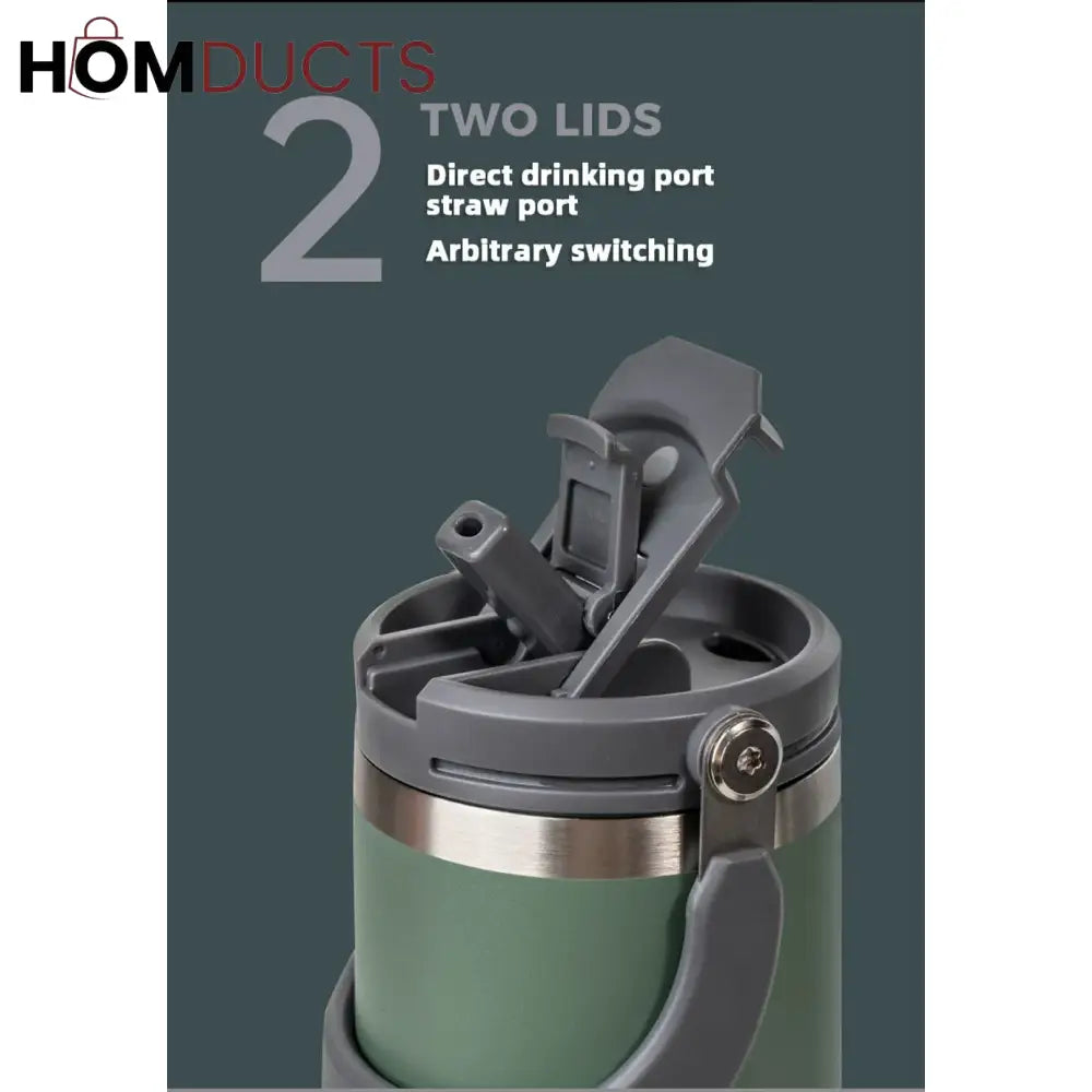 Stainless Steel Tumbler With Straw (750ml)