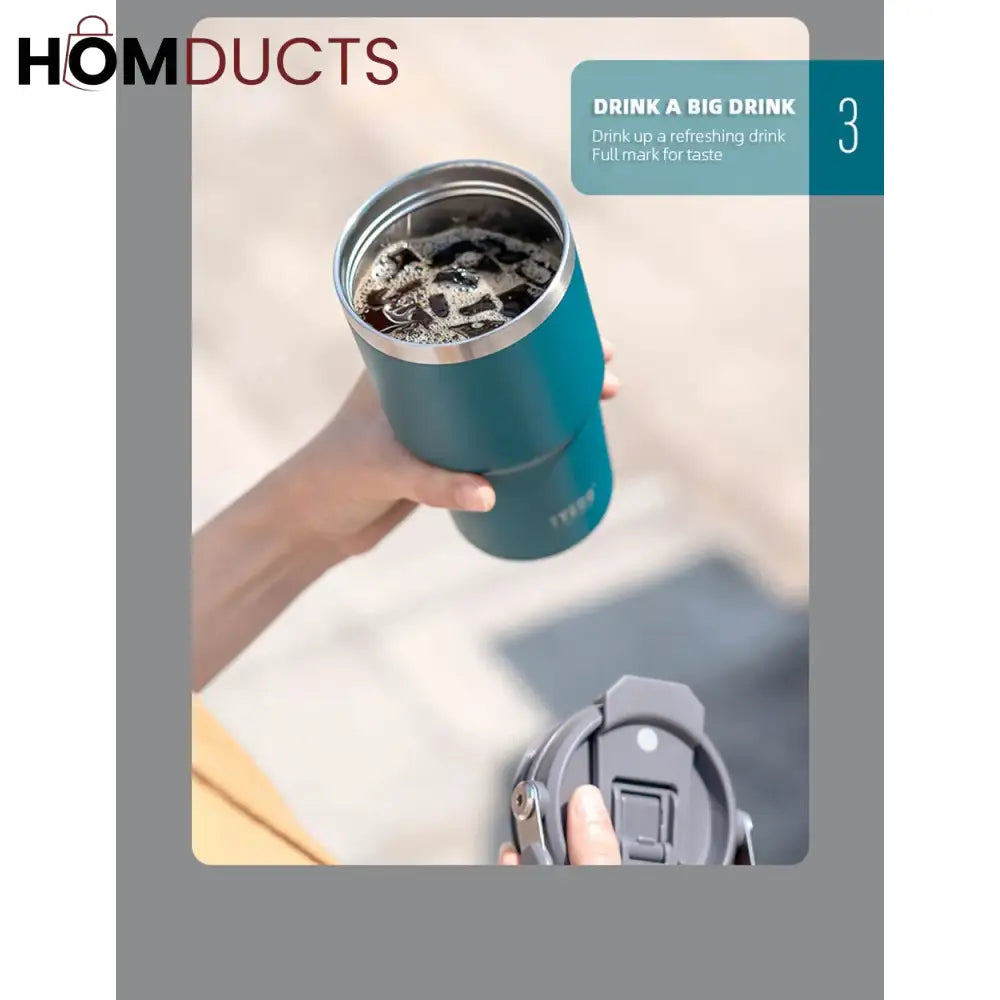 Stainless Steel Tumbler With Straw (750ml)