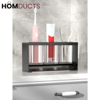 Stainless Steel Utensil Holder for Kitchen Countertop – Modern Cutlery Drying Rack with Drainage for Spoons, Forks, and Knives