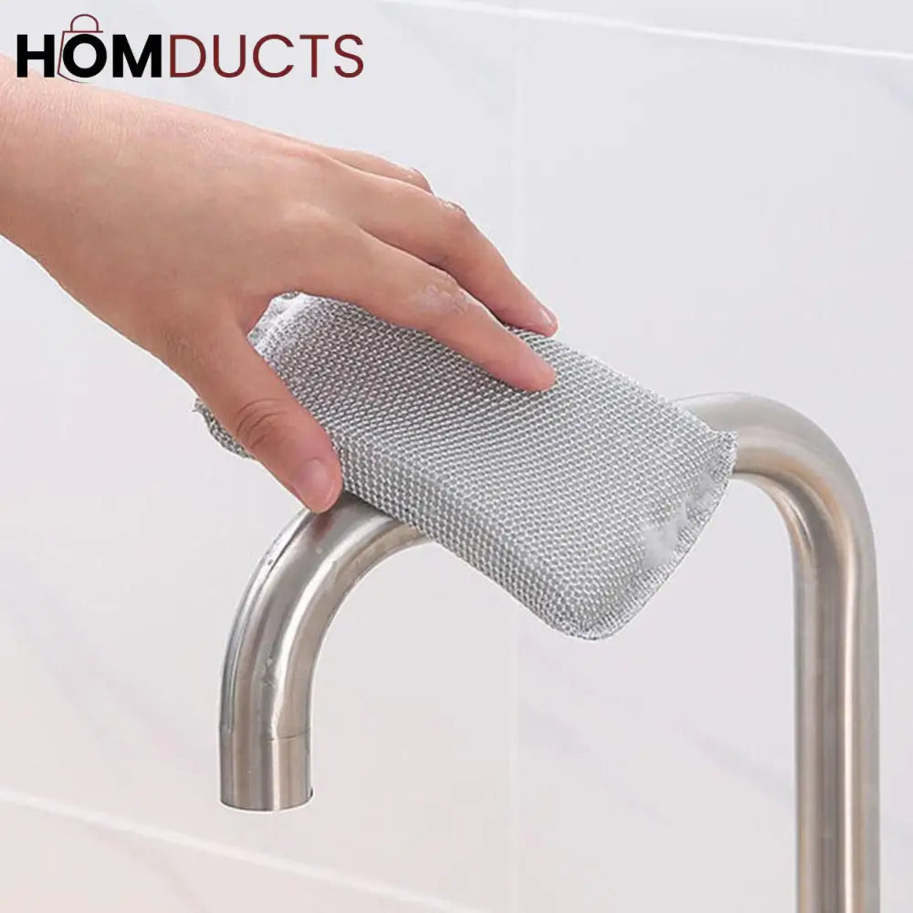 Steel Wire Dish Washing Sponge (4pcs)